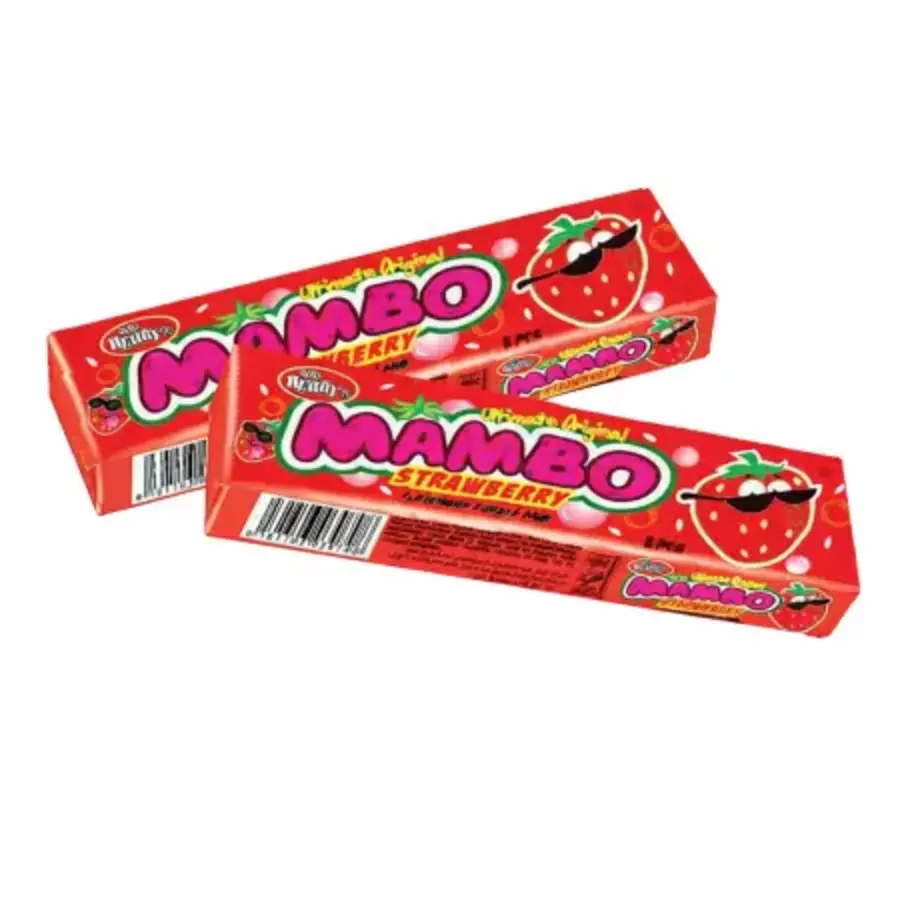 Mambo Strawberry Bubble Gum 5Pc